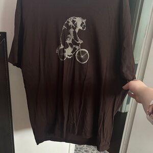 Brown Graphic Short Sleeve Tee